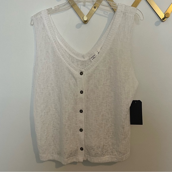 NWT Melrose & Market Button Front Tank White XL Nordstrom - Picture 2 of 7